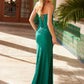 Nox Anabel M1700 Beaded Detailed Ruched Dress with High Slit