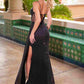 Nox Anabel M1702 Illusion Waistline Fully Beaded Draped Hip Dress