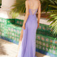 Nox Anabel M1702 Illusion Waistline Fully Beaded Draped Hip Dress