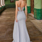 Nox Anabel M1702 Illusion Waistline Fully Beaded Draped Hip Dress