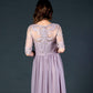 CLEARANCE - Aspeed USA M2078 Sheer Mid-Length Sleeve Long Dress (Size M)