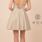 CLEARANCE - Nox Anabel M684 Short Gold Shimmering A-Line Dress (Size XS)