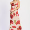 Ingrid Maxi Dress - Cream Red Floral