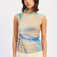 Emory Park Avalon Top in blue-green multi, casual women's tops with a relaxed fit and stylish design.