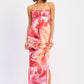 Emory Park Hensley midi dress in rose pink floral pattern, sleeveless with a fitted waist and flowing skirt, perfect for spring outings.