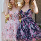 Nox Anabel M992 Chic and Graceful Strapless Flower Print Chiffon Dress