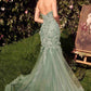 Andrea & Leo MA101 Strapless Mermaid Dress With Removable Bolero