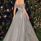 Andrea & Leo MA103 Off The Shoulder Embellished Mermaid Gown