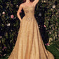 Andrea & Leo MA104 Strapless Embroidered Ball Gown With Removable Jacket