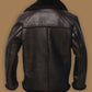 Men’s Dark Brown Shearling Bomber Aviator Jacket