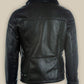 Men’s Pure Black B3 Shearling Bomber Leather Jacket