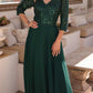 Nox Anabel MF103 Long Sequin Bodice 3/4 Sleeve A-line Gown