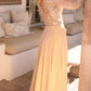 Nox Anabel MF103 Long Sequin Bodice 3/4 Sleeve A-line Gown