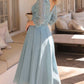 Nox Anabel MF104 Tea Length Sequin Bodice Short 3/4 Sleeve Dress
