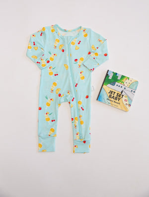Miami Vice Fruit Smoothie Zippered Romper