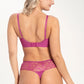 Samanta Mila Raspberry Lace Plunge Bra-3