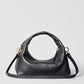 HYER GOODS mini everyday shoulder bag in black with gold accents, stylish compact bag for daily use.