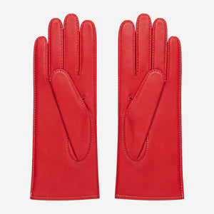MM5020 (red/white) – Italian lambskin cashmere-lined leather gloves