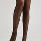 Women's fantasy tights with moon patterns in graphite, featuring celestial moon designs for a stylish, whimsical look.