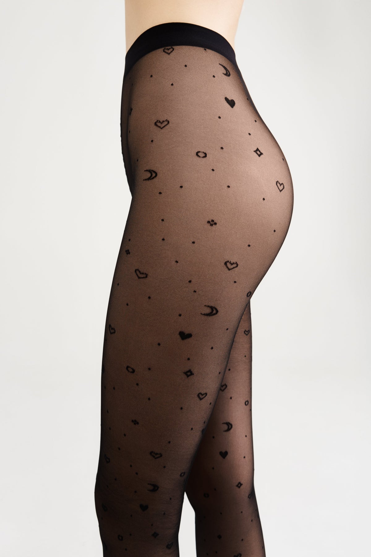 Women's fantasy tights with moon pattern design, featuring celestial motifs in a stylish and comfortable fit by TheRanok.com.