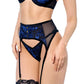 Mapale Velvet Bloom Bra Garter Belt Thong Panty Lingerie Set-2