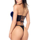Mapale Velvet Bloom Longline Bra & String Panty Set-1