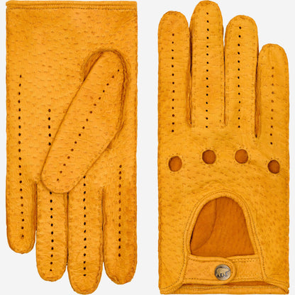 Marcello (yellow) – Luxurious Italian peccary driving gloves