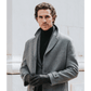 Marco (black) - Italian lambskin leather gloves with white rabbit fur lining