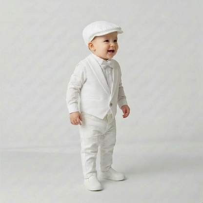 PRE-ORDER Classy Penguin Tail Baptism and Hat Set-2