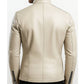 Mason white Leather Jacket - Men Leather Jacket white