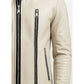 Mason white Leather Jacket - Men Leather Jacket white