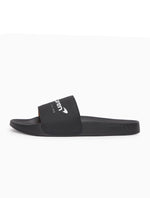 Black Puma McLaren Leadcat 2.0 slide sandals for men with McLaren Racing branding