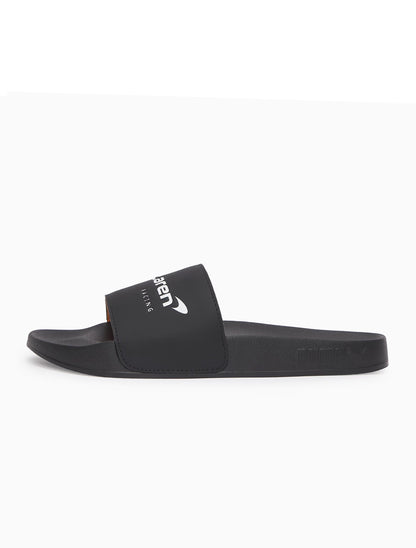 Black Puma McLaren Leadcat 2.0 slide sandals for men with McLaren Racing branding