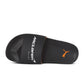 Black Puma McLaren Leadcat 2.0 slide sandals for men with McLaren Racing branding