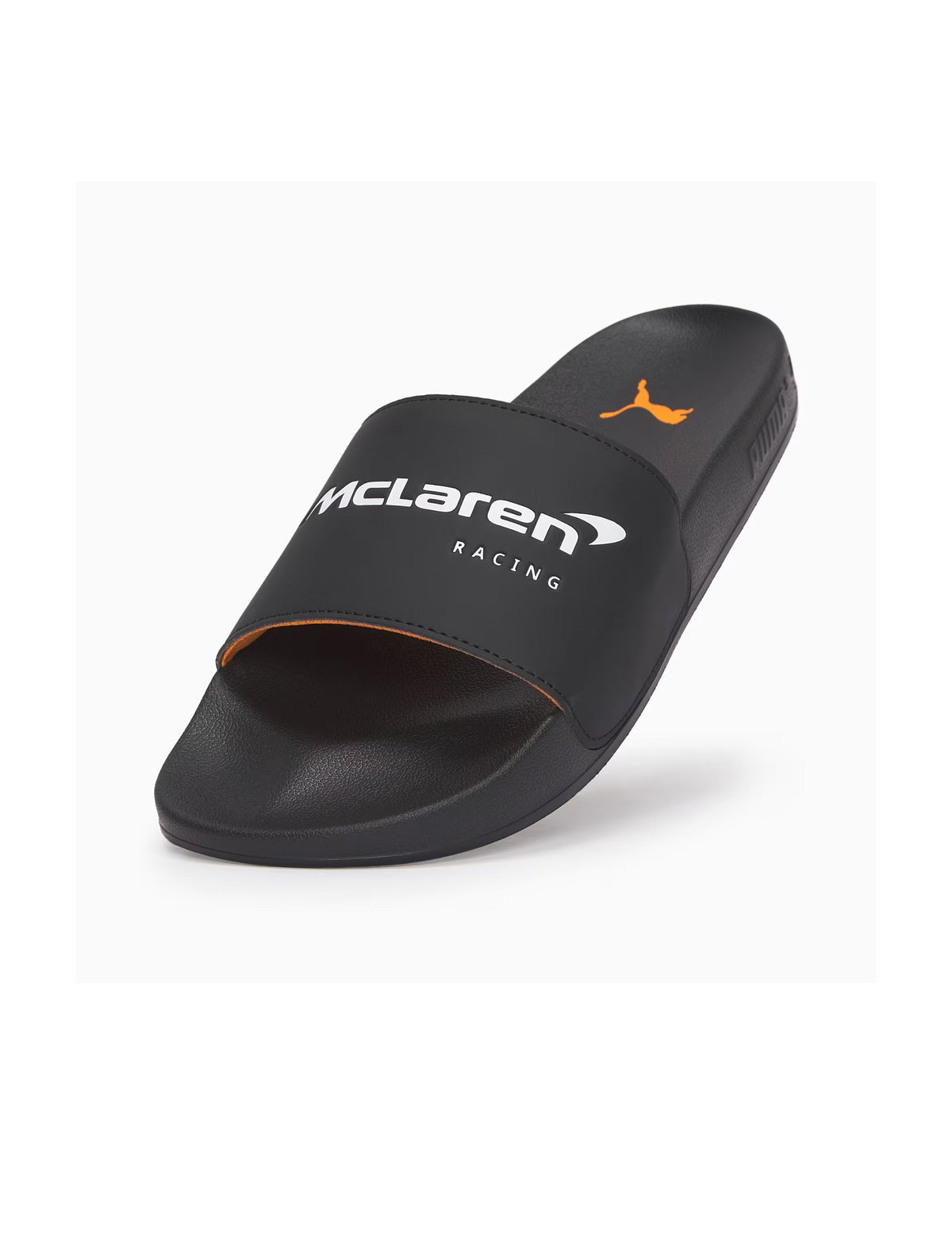 Denim Exchange Puma McLaren Leadcat 2.0 slide in black with McLaren Racing branding for men