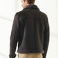 Men Aviator Black Shearling Jacket