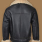 Men’s Black B3 Shearling Bomber Leather Jacket