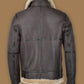 Men’s Dark Brown RAF Shearling Bomber Leather Jacket