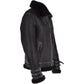 Men’s Black Aviator Flying Bomber Shearling Leather Jacket
