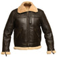 Men’s Brown B3 RAF Aviator Bomber Shearling Real Sheepskin Leather Jacket