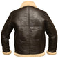 Men’s Brown B3 RAF Aviator Bomber Shearling Real Sheepskin Leather Jacket