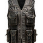 Men’s Rub Off Military Leather Vest