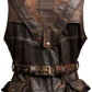 Men’s Vintage Brown Military Leather Vest