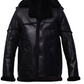 Men’s Pure Black Sheepskin Leather Jacket