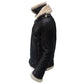 Men’s Aviator B3 Bomber Double Collar Faux Shearling Brown Jacket