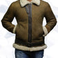 Men’s Aviator Real Shearling Sheepskin Leather Bomber Flying Jacket
