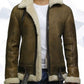 Men’s Aviator Real Shearling Sheepskin Leather Bomber Flying Jacket