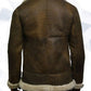 Men’s Aviator Real Shearling Sheepskin Leather Bomber Flying Jacket