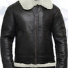 Men’s Aviator Real Shearling Sheepskin Leather Flying Jacket - -