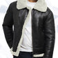 Men’s Aviator Real Shearling Sheepskin Leather Flying Jacket